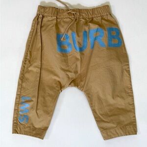 Burberry Kids Brown Pants with Blue Logo